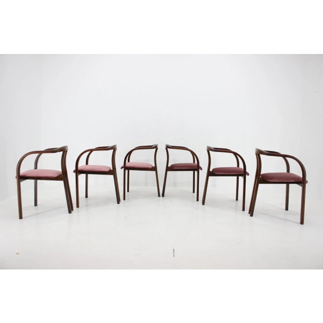 Dining & Side Chairs from Ton, 1980s, Set of 6 For Sale - Image 4 of 9