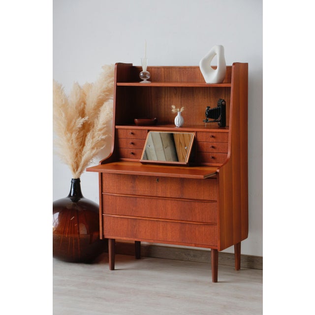 Vintage Scandinavian Teak Secretary, Denmark, 1960s For Sale - Image 14 of 18