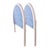 A stylish pair of arch-top headboards newly upholstered in a striking blue-and-white Schumacher fabric. These statement...