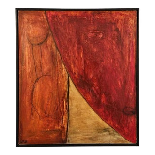 Striking Red and Yellow Composition, Circa 1970 For Sale
