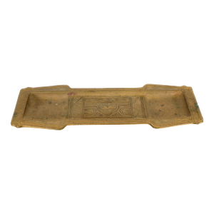 Tiffany Studios New York American Indian Pattern Bronze Doré Pen Tray