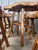 Rustic Vintage Handcrafted Rustic Live Edge Log Dining Set With Four Sculpted Wood Chairs For Sale - Image 3 of 16