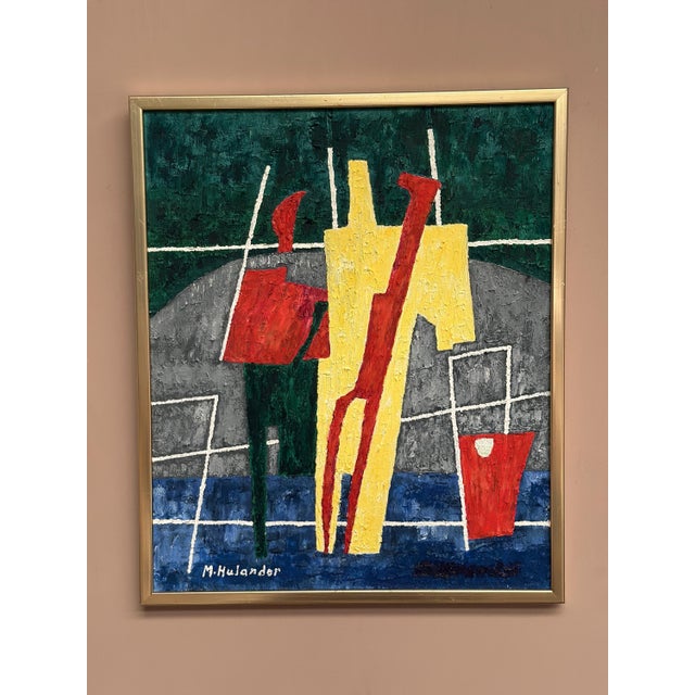 M. Hulander, Abstract Composition, 1960s, Oil on Canvas, Framed For Sale - Image 9 of 18