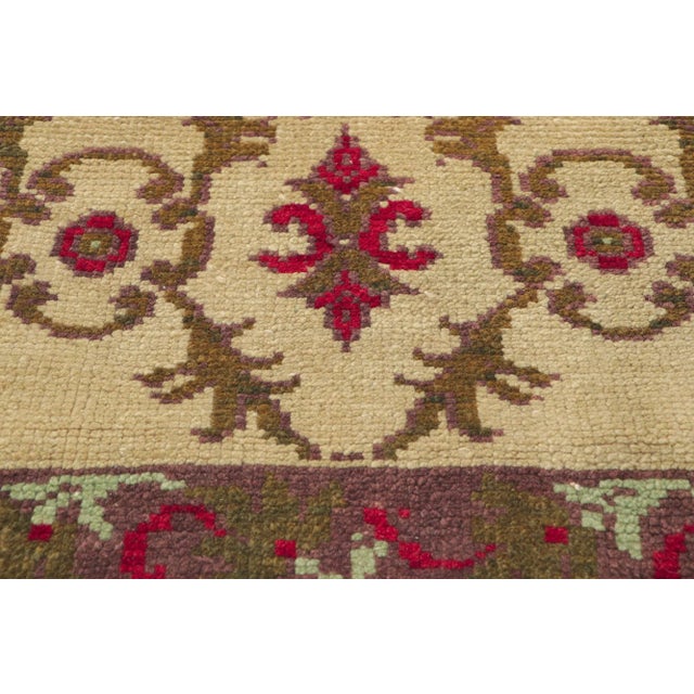 Mid 20th Century Vintage Turkish Oushak Rug, 04'11 X 08'03 For Sale - Image 5 of 10