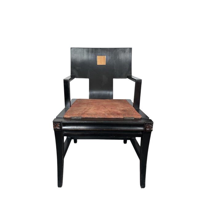 Chinese Folding Armchair with Calligraphy Backrest For Sale - Image 4 of 9