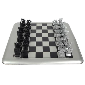 Modern Chess Board & Pieces by Javier Mariscal, Set of 33