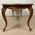 Elegant French Louis XV style coffee table crafted in solid wood, featuring a shaped marble top, graceful cabriole legs,...