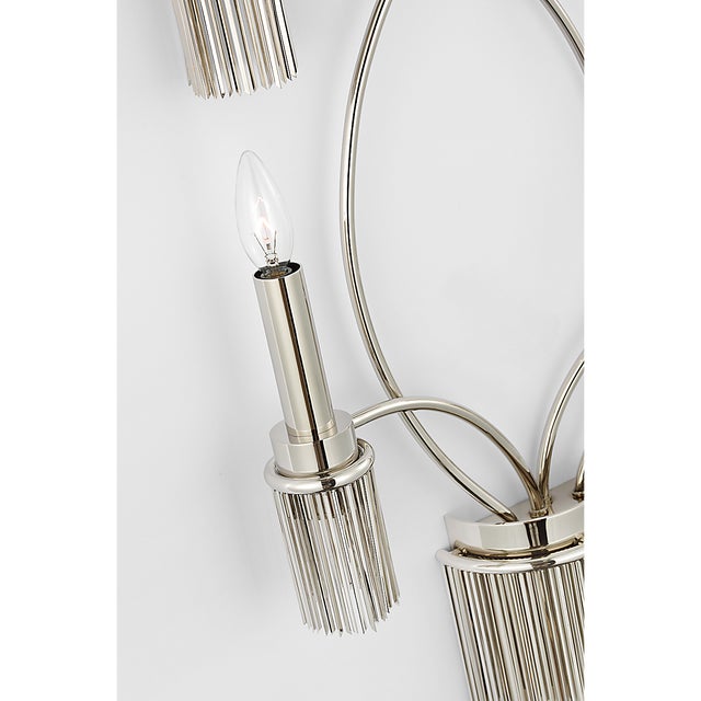 Traditional Fisher Weisman for Visual Comfort Signature Sutton 4-Light Sconce in Polished Nickel For Sale - Image 3 of 6