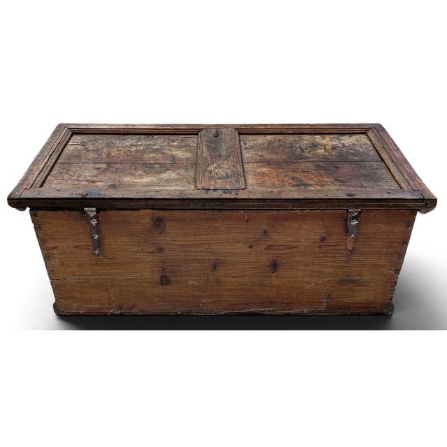 Antique Painted Chest, 1773 For Sale - Image 5 of 12