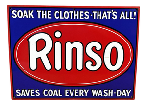 Vintage Rinso Enamel Sign