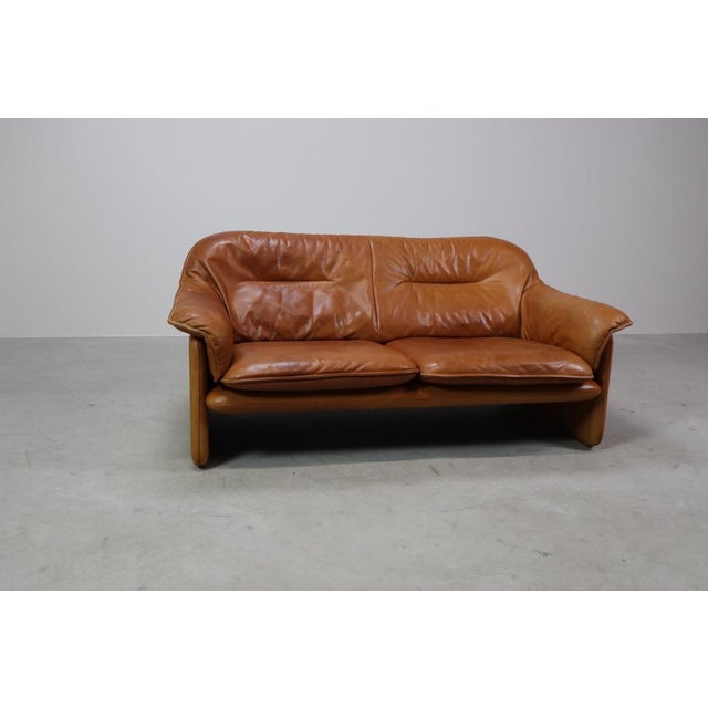 Mid-Century Modern DS-16 Cognac Leather Sofa from de Sede, Switzerland, 1970s For Sale - Image 3 of 18