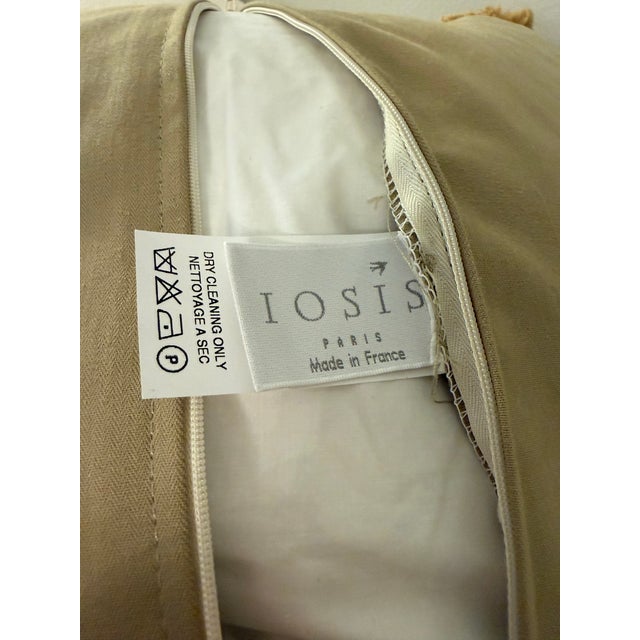 Gold French Floral Tapestry Pillow Iosis for Yves DeLorme For Sale - Image 8 of 9