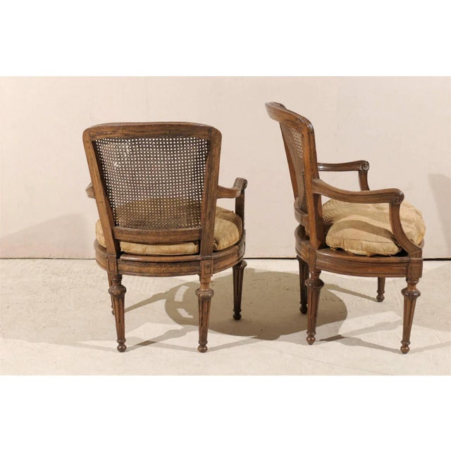 Wood 18th Century Italian Wooden Armchairs- A Pair For Sale - Image 7 of 11