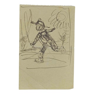 Gabriele Galantara, Break Free, Drawing, Early 20th Century For Sale