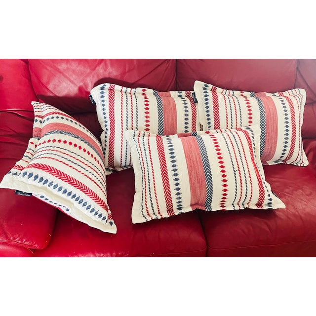 1970s 4 Brooks Brothers Folk Art Pillows For Sale - Image 5 of 5