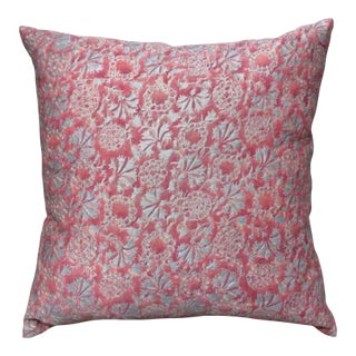 Mariano Fortuny Hand Printed Italian Designer Down Pillow 1 of 2 For Sale