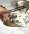 Metal Vintage Chinoiserie Famille Rose Crackled Ceramic Stacking Lunch Box 12"x6.25" For Sale - Image 7 of 18
