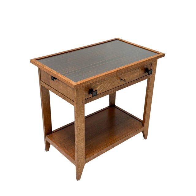 Art Deco Serving Table in Oak and Ebony by Hendrik Wouda, 1924 For Sale - Image 10 of 10
