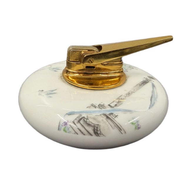 Mid-Century Modern Raymond Loewy for Rosenthal "Plaza" Smoker’s Set with Ronson Varaflame Lighter - 3 Pieces Exquisite and...