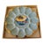 1950s Anchor Hocking Delphite Blue Egg Plate With 14k Gold Trim - Unused and Mint in Box For Sale