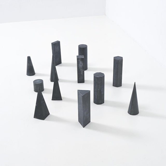 Geometric Zinc Models, 1940s, Set of 12 For Sale - Image 6 of 13