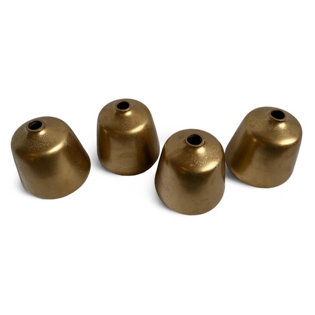 Modern Brass Finish Gumdrop Vase For Sale In Los Angeles - Image 6 of 6