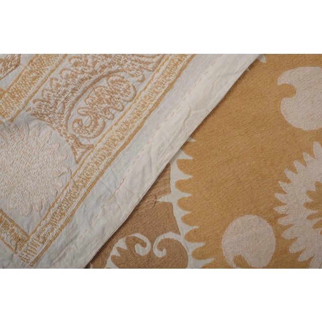 Hand Embroidery Uzbek Suzani Wall Hanging For Sale - Image 9 of 10