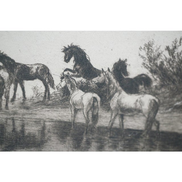 Antique William De La Montagne Cary Signed Native American Riverscape Etching For Sale - Image 13 of 13