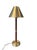 Mid-Century Modern Mid-Century Modern Lauren Ralph Lauren Campaign Style Home Brass & Leather Buffet Table Lamp For Sale - Image 3 of 11