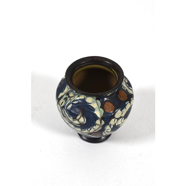 Danish Swirl Glazed Ceramic Vase by Herman Kähler, 1920s For Sale - Image 3 of 10