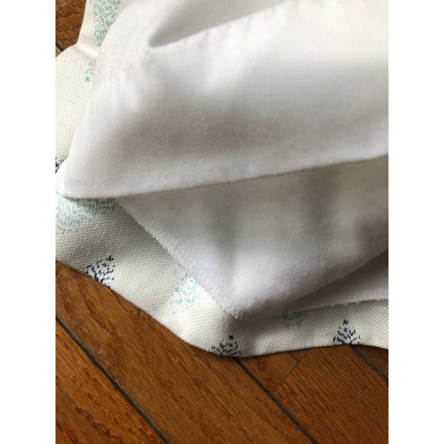 Chevron Printed Drapes Hand Printed Fabric on Linen For Sale In New York - Image 6 of 9