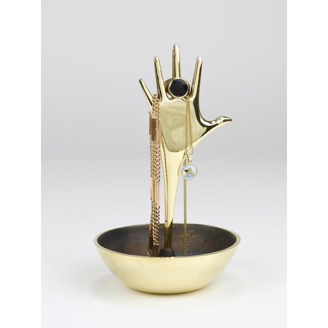Brass Hand Catchall attributed to Carl Auböck, Vienna, Austria For Sale - Image 3 of 15