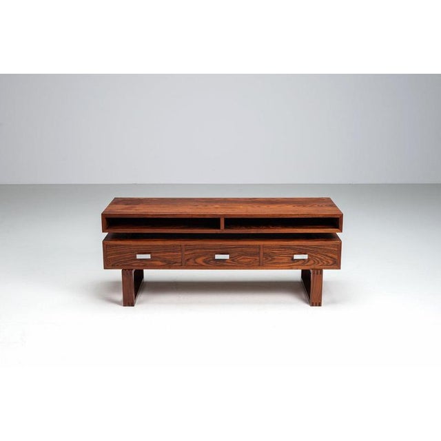 Mid-Century Modern Floating Media Console in Rosewood, Denmark, 1960s For Sale - Image 4 of 12