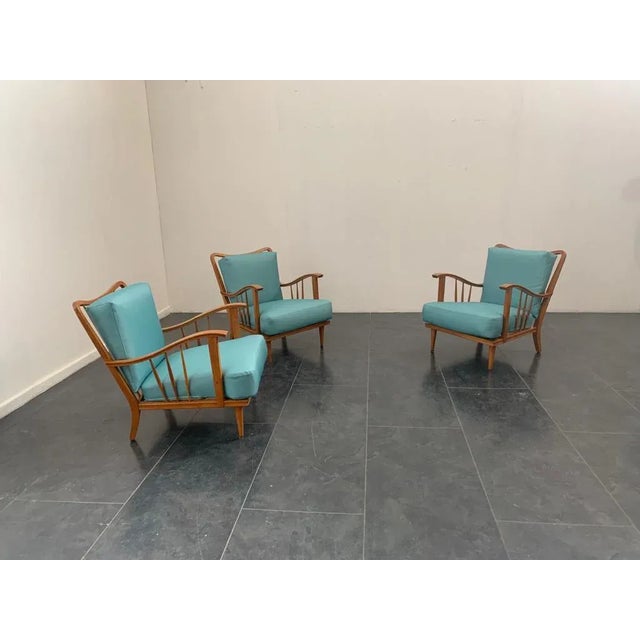 Paolo Buffa Maple Lounge Chairs by Paolo Buffa, 1950s, Set of 3 For Sale - Image 4 of 18