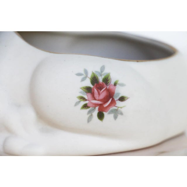 Antique White 1970s Vintage Porcelain Hobnail Frog Planter in the Style of Jean Roger For Sale - Image 8 of 13