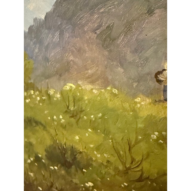 Mid-Century Chilean Landscape Oil Painting, Signed & Dated 1957, Original Frame For Sale - Image 10 of 10