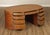 English Maitland Smith Leather Wrapped Oval Executive Partners Desk For Sale - Image 3 of 18