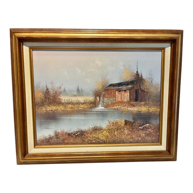 Rustic Barn by a Pond by Rothman ? From a Studio in Woodstock New York For Sale