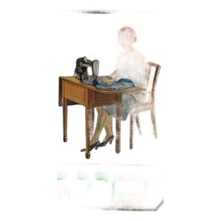 Rare Antique Enamel Singer Sewing Machine Sign - Hebrew, circa 1920 For Sale