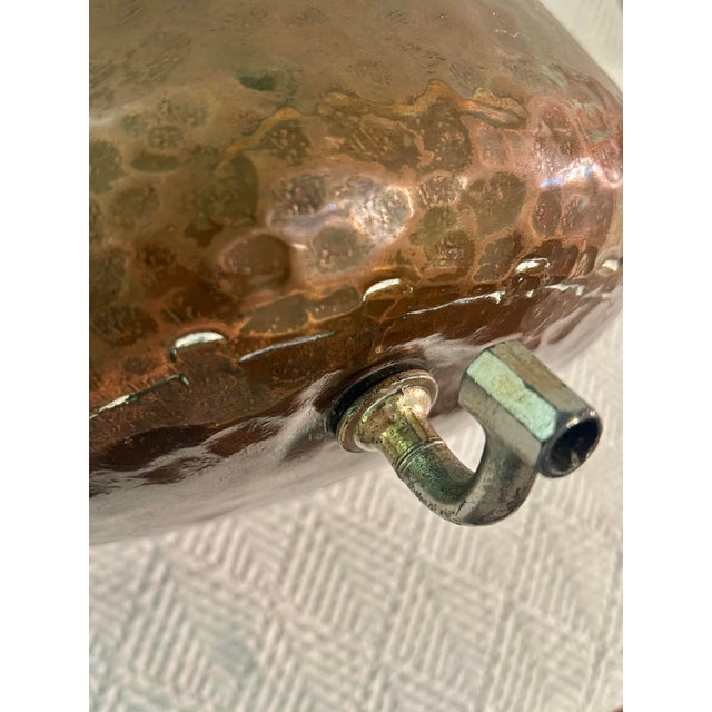 Antique French Copper Lavabo Reservoir | European Farmhouse Wall Planter For Sale - Image 10 of 12