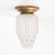 Gold Vintage Brass and Glass Ceiling Lamp, 1940s For Sale - Image 8 of 16
