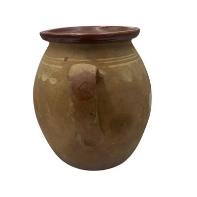 This antique one-handle terra cotta vessel from Hungary is a wonderful addition to any Farmhouse decor. The rustic pottery...