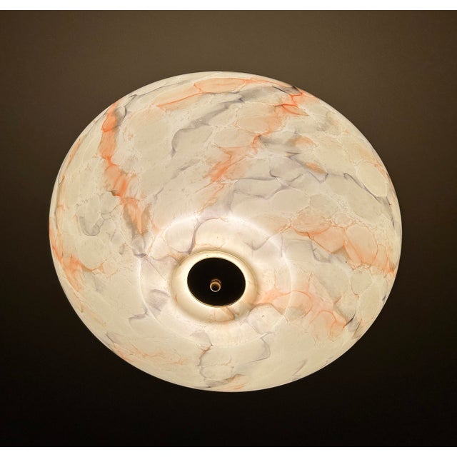 Art Deco Pendant Light in Marble Glass, 1930s For Sale - Image 14 of 18