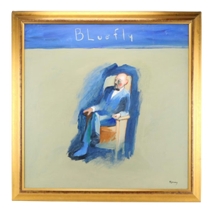 David Fleming "Bluefly" Original Acrylic Framed Painting Signed