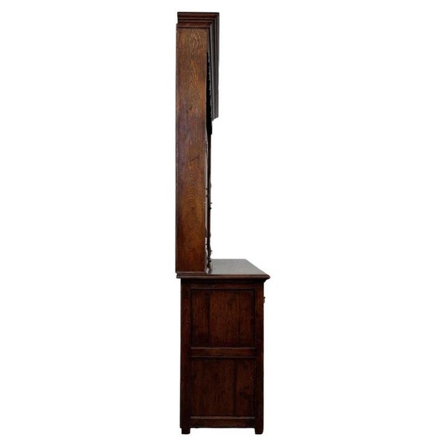 Brown Antique English Traditional Oak Dresser, 1900s For Sale - Image 8 of 13