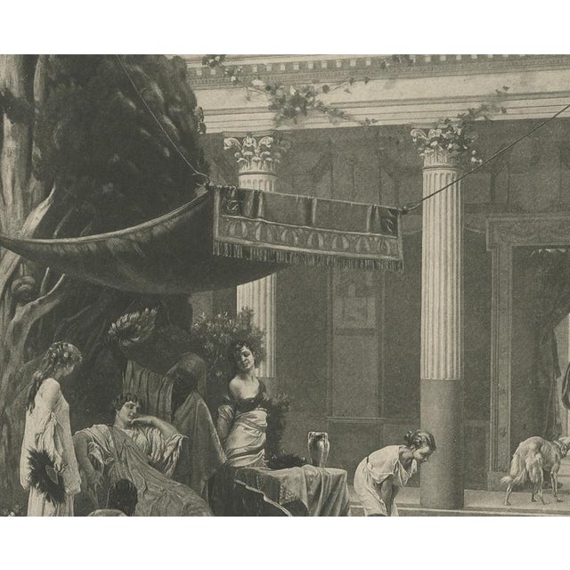 After Gustave Boulanger, The Gynaeceum, Classical Roman Courtyard, 1880, Photogravure For Sale - Image 6 of 9