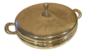 19th Century Traditonal Quadruple Silver Barbour Silver Company Covered Serving Bowl