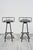 1980s Italian Bar Stools in Black Lacquer and Black Metal, 1980s, Set of 2 For Sale - Image 5 of 9