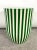 Plastic Art Deco Style Green & White Cylindrical Resin Side, End Table or Stool, a Pair For Sale - Image 7 of 11