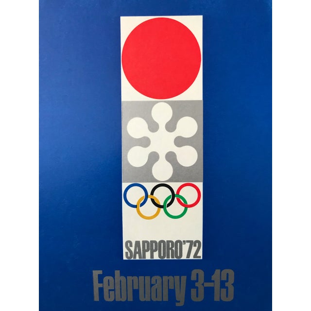 Original Vintage 1972 Sapporo Olympic Poster, Logo For Sale - Image 6 of 7